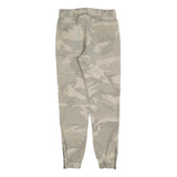 JACK & JONES Mens Cotton Blend Beige Camo Slim Tapered Trousers W28 L28