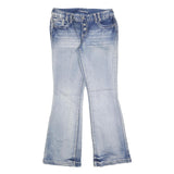 MAURICES Womens Regular Blue Flared Denim Medium W32 L32 Button Cotton Blend