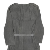 COS Womens Grey Suede Button Jacket UK 10 Classic Belted Lightweight