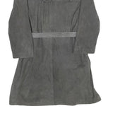 COS Womens Grey Suede Button Jacket UK 10 Classic Belted Lightweight