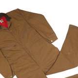 CARHARTT Mens Brown Workwear Cotton Blend Dungarees Loose L W44 L30 Utility