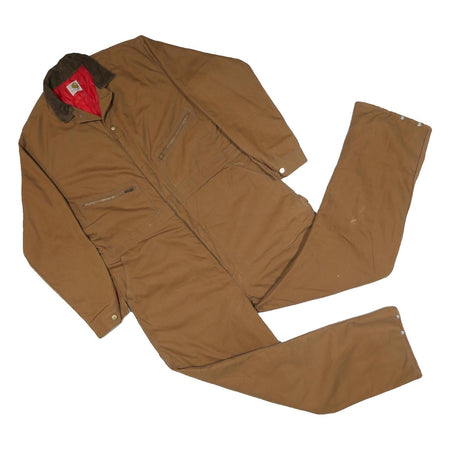 CARHARTT Mens Brown Workwear Cotton Blend Dungarees Loose L W44 L30 Utility