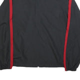 NIKE Mens Black & Red Jacket L Polyester Zip Sportswear Windbreaker