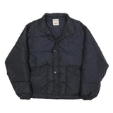 BIG STAR Mens Black Classic Jacket L Polyester Plain Zip Comfortable Warm