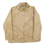 BC CLOTHING Womens Beige Faux Fur Collar Button Jacket XL Polyester Blend Plain