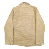 BC CLOTHING Womens Beige Faux Fur Collar Button Jacket XL Polyester Blend Plain
