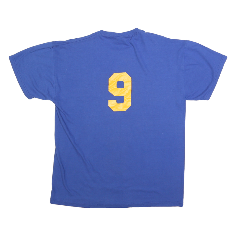 RUSSELL ATHLETIC Mens Blue Houston Chargers Graphic T-Shirt M Short Sleeve Crew