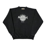 Dallas Hard Rock Cafe Graphic Sweatshirt - Large Black Cotton Blend