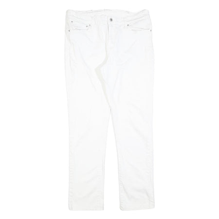 LEVI'S Womens Jeans White Slim Skinny Denim W32 L32 Cotton Blend Zip Closure