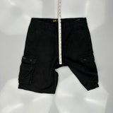 Lee Cargo Shorts - 32W 10L Black Cotton