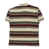 Tommy Hilfiger Striped Polo Shirt - Large Cream Cotton
