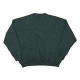 QUITMAN Mens Green Cotton Blend Button Up Plain V-Neck Basic Knit One Size