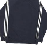 ADIDAS Mens Blue & White Pullover M Cotton Blend Jersey Drawstring Hoodie