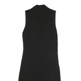 ARMANI EXCHANGE Womens Black Sleeveless Polyester Dress M V-Neck Bodycon Midi