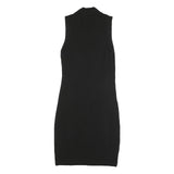 ARMANI EXCHANGE Womens Black Sleeveless Polyester Dress M V-Neck Bodycon Midi