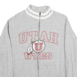 NCAA Mens Grey Utah Utes Cotton Zip Jacket L Jersey Sport Casual College Apparel