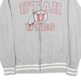 NCAA Mens Grey Utah Utes Cotton Zip Jacket L Jersey Sport Casual College Apparel