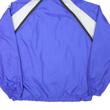 GTM Mens Blue & White Softball Windbreaker XL Polyester Blend Jacket Hooded Zip