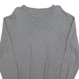 BRUNO BANANI Mens Grey Plain Pullover V-Neck Basic Knit L Lightweight Jumper