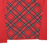 TOMMY HILFIGER Womens Red & Black Plaid Long Sleeve Crew Neck Cotton Blend L
