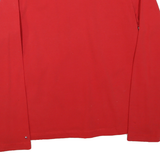 TOMMY HILFIGER Womens Red & Black Plaid Long Sleeve Crew Neck Cotton Blend L