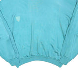 MANOR Womens Blue Crew Neck S Casual Polyester Blend Sweatshirt Pullover