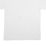 LITTLE BROWNIE ORIGINALS Mens White Grey Husky Graphic T-Shirt L Short Sleeve