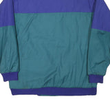 PULLMAN Mens Blue & Green Zip Jacket S Polyester Blend Colourblock Casual