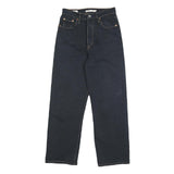 LEVI'S Womens Relaxed Blue Denim Raw Button W26 L27 Classic Fit Jeans