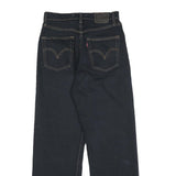 LEVI'S Womens Relaxed Blue Denim Raw Button W26 L27 Classic Fit Jeans