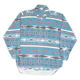 ONLY STUFF Mens Blue Red & Black Pattern Shirt L Cotton Blend Long Sleeve Casual