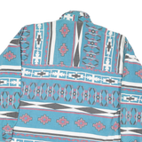 ONLY STUFF Mens Blue Red & Black Pattern Shirt L Cotton Blend Long Sleeve Casual
