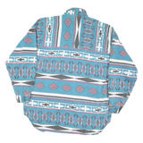 ONLY STUFF Mens Blue Red & Black Pattern Shirt L Cotton Blend Long Sleeve Casual