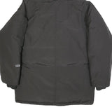 COLUMBIA Mens Black Hooded Puffer Jacket L Nylon Zip Winter Coat Outdoor Warm