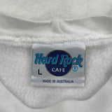 Made In Australia Sydney Hard Rock Cafe Graphic Sweatshirt - Large White Cotton