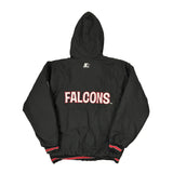 Falcons Starter Football Jacket - Large Black Polyester