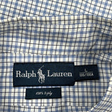 Ralph Lauren Checked Shirt - Large Blue Cotton