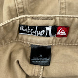 Quiksilver Cargo Shorts - 34W 11L Khaki Cotton