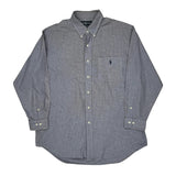Ralph Lauren Checked Shirt - Large Gray Cotton