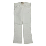 Levis Boot Cut Jeans - 33W UK 12 White Cotton