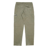 DICKIES Mens Regular Fit Green Cargo Trousers W30 L32 Durable Cotton Blend Zip