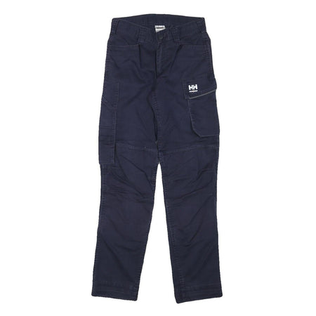 HELLY HANSEN Mens Navy Blue Regular Fit Straight Leg Cotton Blend Trousers W25
