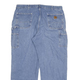 CARHARTT Mens Jeans Blue Relaxed Straight Denim Medium W38 L30 Workwear Utility