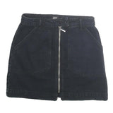 BDG Womens Black Cotton Mini Skirt Zip Front Casual Pocket Design Size S