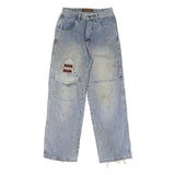 C.W.W JEANS Mens Blue Regular Straight Denim Medium W28 L30 Workwear Style