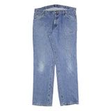 WRANGLER Mens Regular Fit Blue Denim Jeans W36 L34 Classic Cotton Blend Zip