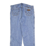 WRANGLER Mens Regular Fit Blue Denim Jeans W36 L34 Classic Cotton Blend Zip