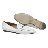 BOSS Womens Leather Loafers White UK 4 Flat Stylish Comfortable Casual