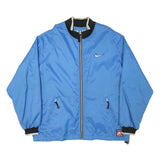 NIKE Mens Blue & Black Athletic Jacket XL Polyester Blend Plain Zip Sportswear