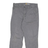 CARHARTT Mens Jeans Grey Relaxed Straight Denim Medium W34 L30 Durable Workwear